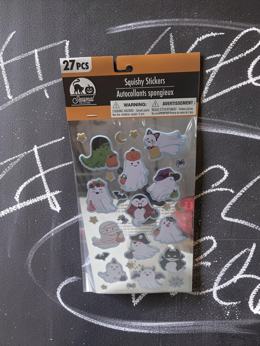 Squishy Stickers - Halloween Ghosts (White)